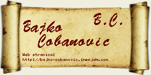 Bajko Čobanović vizit kartica